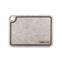DRJ24184057OA4 Доска разделочная с желобом, композитный материал, 24x18 см, белый камень, ComposeEat