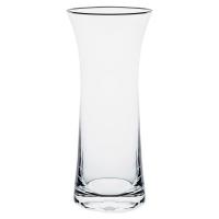 82500/250/200524 Ваза стеклянная 25см, Crystalex, декор отводка платина