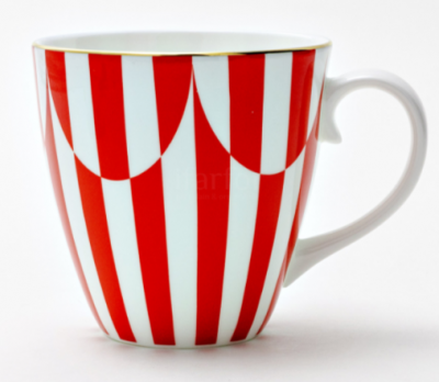 44741 Кружка 450мл, декор Весна Да и нет, цвет красный, Императорский фарфоровый завод