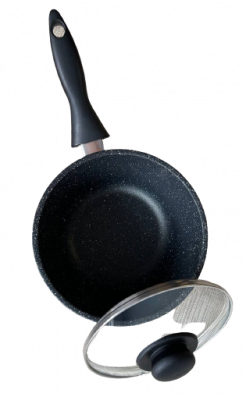ОВТ-200КО Ковш 2,0л 18см с крышкой, литой алюминий, PanMaster 