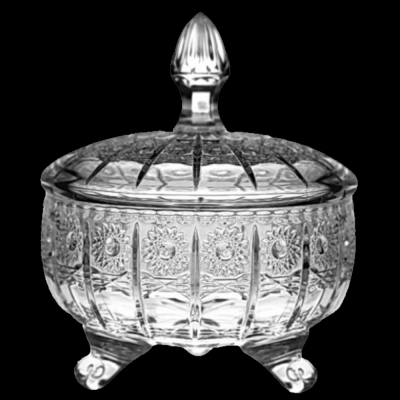990/56222/1/57030/210-109 Доза хрустальная 21 см на ножках, Crystal BOHEMIA, серия 500PK 