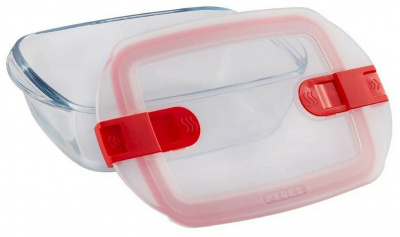 216PH00/7144 Форма стеклянная для запекания с крышкой  2,5л 28*20см, Pyrex, серия Cook&Heat 