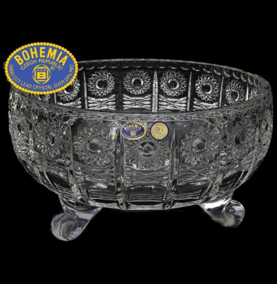 990/62022/0/57030/250 Салатник хрустальный 25см на ножке, Crystal BOHEMIA, серия 500PK