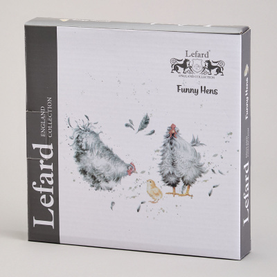 358-2292 Блюдо на 6 яиц LEFARD "FUNNY HENS" 18*18*2,5см