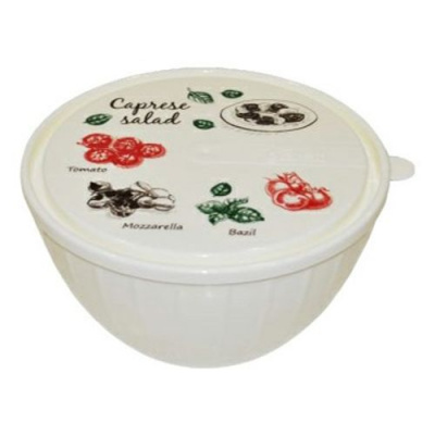 SE186711501 Салатник 2,8л с крышкой, Sugar&Spice, серия Vanilla Капрезе, пищевой пластик