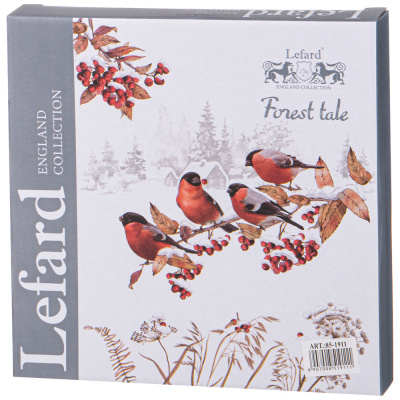 85-1911 Тарелка закусочная 20,5см Lefard, серия "Лесная сказка. Снегири"