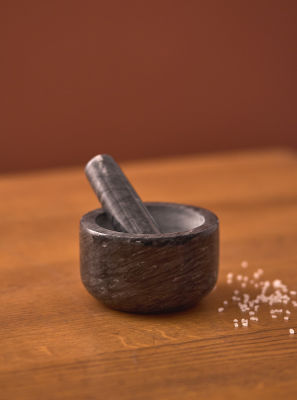 LJ0000460 Ступка Marm, 12,7х7,6 см, черный мрамор