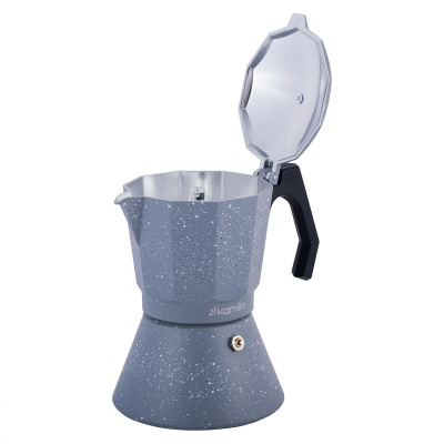 2519GR Кофеварка гейзерная индукционная 600мл 12 порций из алюминия 