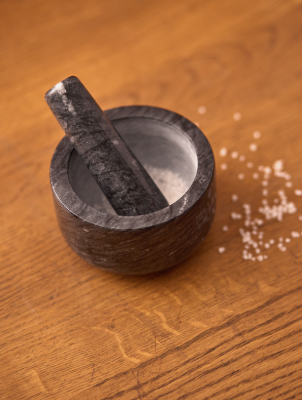 LJ0000460 Ступка Marm, 12,7х7,6 см, черный мрамор