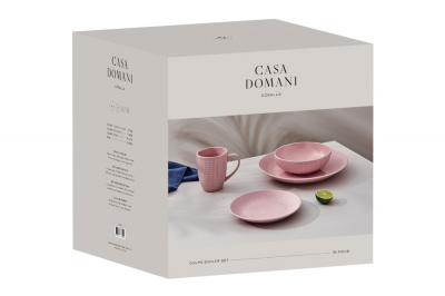 CD497-IK0121 Сервиз обеденный на 4 персоны 16 предметов Casa Domani, декор "Corallo" 