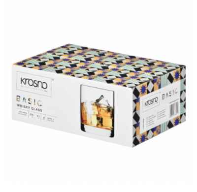 KRO-F687300025019000-6 Стаканы низкие 250мл для виски, Krosno, Базовая линия, 6 штук