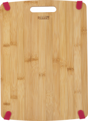 93-BM-4-02.3 Доска разделочная с силиконовыми вставками 39*28*1,5см, Linea Bamboo
