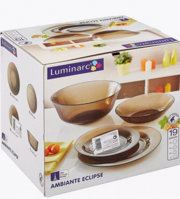 L5176 Столовый сервиз на 6 персон 19 предметов LUMINARC, серия АМБЬЯНТЕ ЭКЛИПС