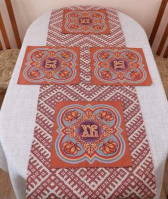 507246 Комплект: пасхальная декоративная дорожка 50*195см, 6 салфеток 30*30см, принт Подарок